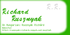 richard rusznyak business card