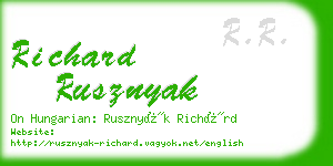richard rusznyak business card